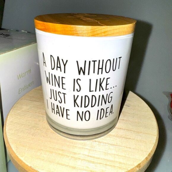 SOY CANDLE ROSE WATER " A DAY WITH OUT 🍷 WINE - Picture 1 of 3